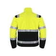 thumbnail image 4 of Haitryli Men Adults Hi Vis Work Jacket Reflective Fleece Safety Jacket with Pockets High Visibility Outdoor Work Coat Fluorescent Green L, 4 of 7