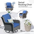 thumbnail image 3 of Ovios 8 Pieces Outdoor Patio Furniture with Swivel Chairs Wicker Patio Sectional Sofa with Loveseat for Backyard, 3 of 6