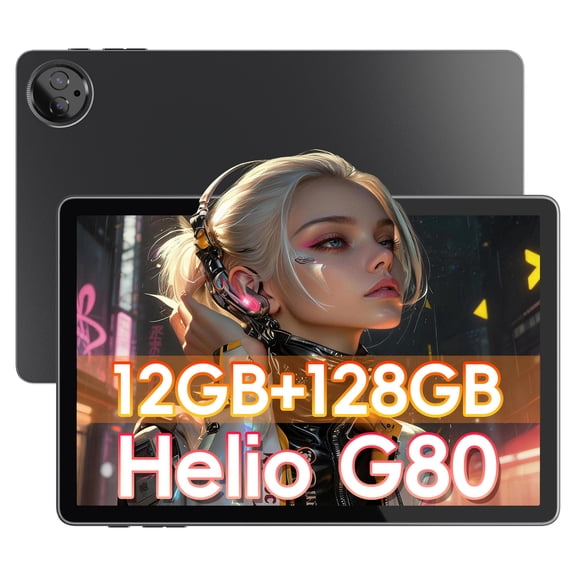 10.1 Inch Octa-Core Gray Android Tablet,12GB RAM,128 GB ROM, 8 13MP Dual Camera, G80 Tablet Computer
