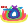 thumbnail image 1 of June-mall - Paquete de 12 cuerdas elásticas de colores, juguetes elásticos sensoriales que reducen el estrés y la ansiedad por inquietudes para ADD, ADHD, OcD y autismo (6 colores) (BPA / Ftalato / Si June-mall 711414319106, 1 of 1