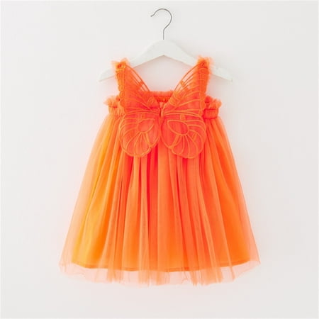 

Lolmot 1-5T Tutu Dress for Girls Toddler Summer Sleeveless Wedding Dress Cute Layered Ruffle Butterfly Princess Dress Kids Birthday Party Beach Sundress on Clearance