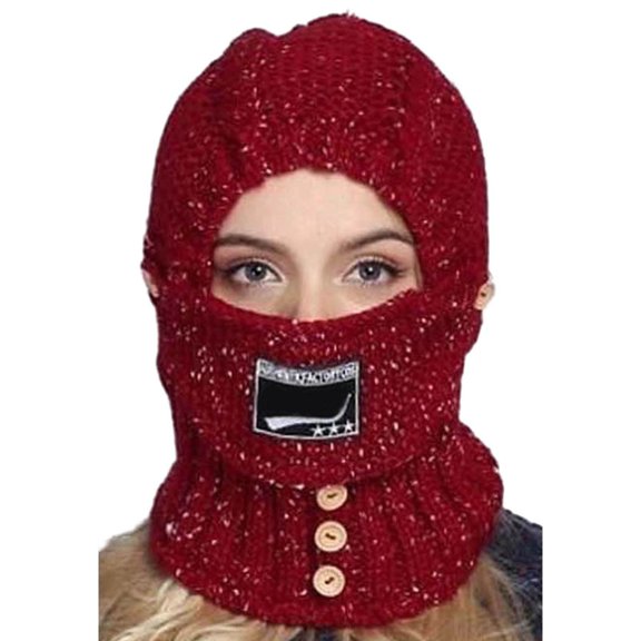 Hats for women Knitted Two In One Scarf Hat Elastic Ear Protector Outdoor Riding Cap