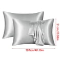 thumbnail image 3 of Flourish Satén Funda de Almohada Set Almohada para el Cabello y la Piel Sin Cremallera Funda de Almohada con Cierre de Sobre Almohada 2pc, 3 of 7
