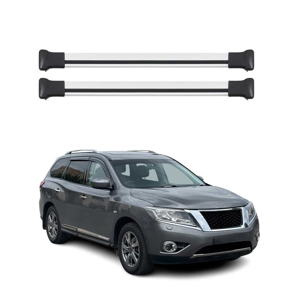 Roof Rack Cross Bars Luggage Carrier for Nissan Pathfinder 2013-2021 Gray 2Pcs