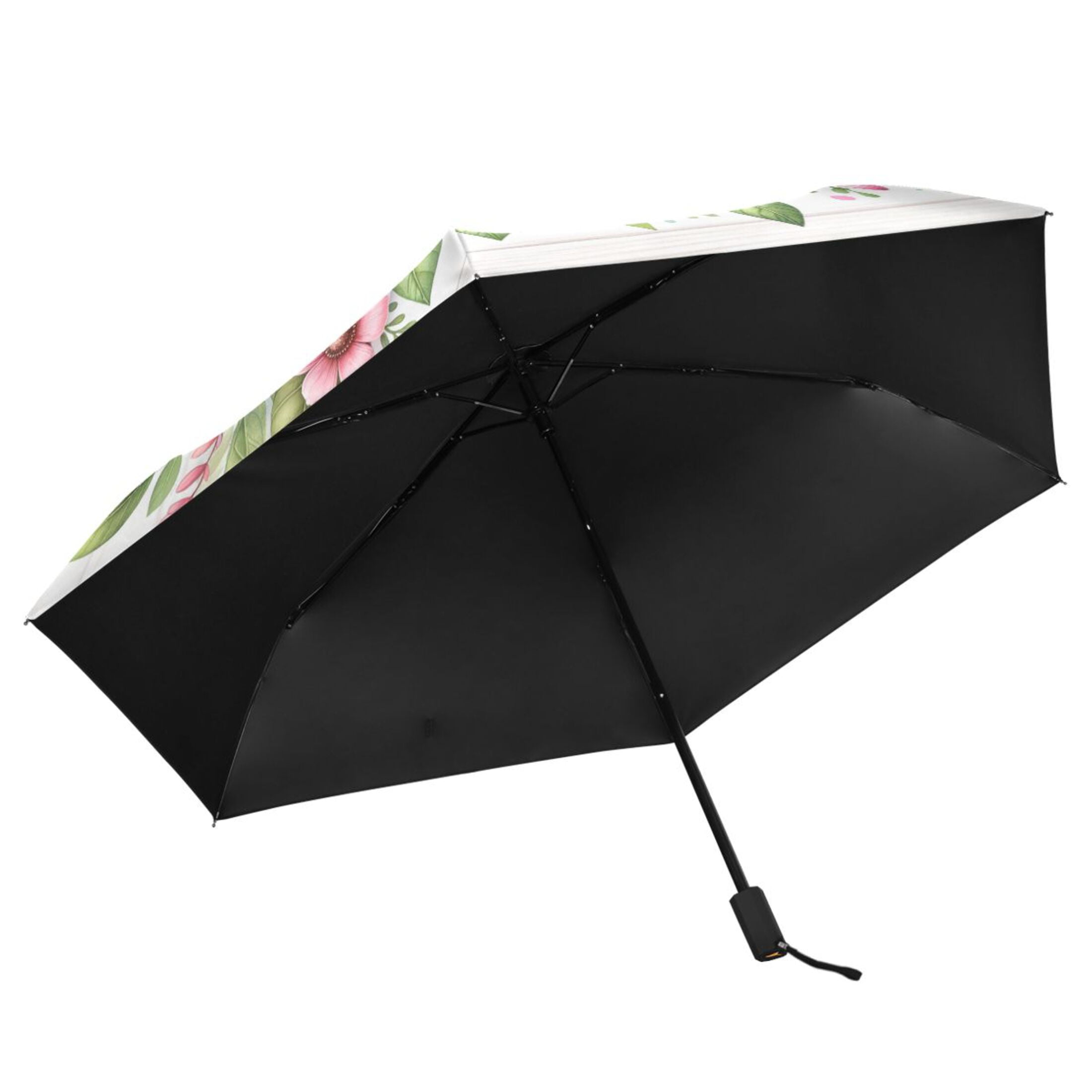 Compact Sun Umbrella Windproof Travel Umbrellas for Rain Strong Portable UV Protection Cute Sloth with Ice Cream