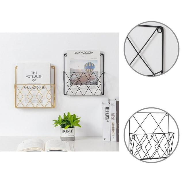Étagère Murale Style Moderne Design Chic Gain de Place pour Rangement de Magazines à la Maison