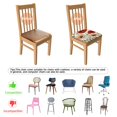 thumbnail image 5 of Pioneer Flower Seat Covers for Dining Room Chairs Set Of 6,Stretch Printed Washable Chair Seat Cover with Elastic Ties and Button,Removable Waterproof Couch Cushion Covers, 5 of 6