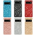 thumbnail image 7 of Cute Case for Google Pixel 8A, Slim Glitter Bling Sparkly Shiny Slim Women Girls Hybrid Soft Smooth Shockproof Plating Bumper Protective Women Girls Shiny Case, Black, 7 of 7