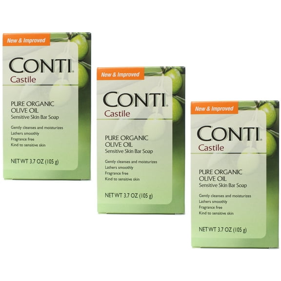 3 Pack - Conti Castile Olive Oil Soap 3.7oz Each