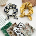 thumbnail image 3 of Awdenio Fashion Scarves Lightweight Women's Cotton and Linen Small Scarf Silk Scarf Literature And Fashion Temperament Flowers and Petals Neckerchief Hair Band Decorative, 3 of 4