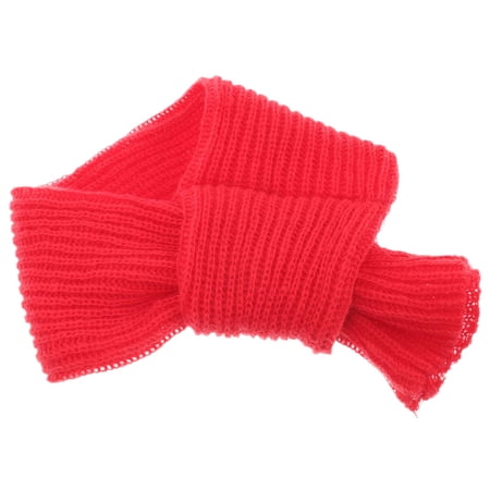 Red Woolen Dog Scarf Easy to Wear Pet Scarf for Outdoor Walks and Parties