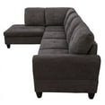 thumbnail image 5 of Hommoo Convertible Sectional Sofa Couch, Modern L-Shaped Couch Sofa Sectional for Small Living Room, Apartment and Small Space, Dark Brown, 5 of 8