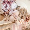 thumbnail image 3 of Kit de guirnalda de arco de globo rosa, 110 piezas de bricolaje, arco de globo rosa polvoriento doble con globo desnudo rubor, globos de melocotón crema albaricoque de oro rosa para niñas Birt, 3 of 5