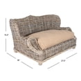 thumbnail image 4 of THE LICKER STORE Classic 27.5" x 18" Mediterranean Handwoven Rattan Pet Daybed with Machine-Washable Cushion, Kubu Gray, DBD1004A, 4 of 9