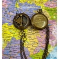 thumbnail image 5 of Vintage Sundial Compass Brass Compass Gift for Him Engraved Compass Sundial Push Compass for Camping Hiking Touring Compass, 5 of 5