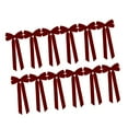 thumbnail image 4 of 12 coronas navideñas de terciopelo para puerta, decoración navideña, corona vintage. Burdeos, 4 of 9