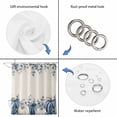 thumbnail image 4 of Thanksgiving Fall Shower Curtain, Waterproof Shower Curtains for Bathroom, Eucalyptus Blue White Harvest Pumpkin Washable Fabric Bathtub Curtain Set Bath Decor with 12 Hooks Extra Long 72"x96", 4 of 8