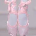 thumbnail image 2 of Eltusu Girls Ballet Shoes, Lace up Non-Slip Breathable Stretchy Ballet Slippers Dance Shoes Pink Size 5.5 T, 2 of 4