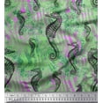 thumbnail image 1 of Soimoi Rayon Fabric Texture & Sea Horse Ocean Decor Fabric Printed Yard 56 Inch Wide, 1 of 1