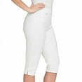 thumbnail image 2 of Gloria Vanderbilt Women Avery MidRise Modern fit Embroiderd PullOn Skimmer Pants 8/White, 2 of 4