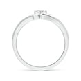 thumbnail image 2 of ANGARA Natural Diamond Heart Promise Ring in 14K White Gold for Women (Size-4mm | Color-K | Clarity-I3) | April Birthstone, Birthday, Anniversary, Jewelry Gift for Women | Natural Diamond Ring, 2 of 9