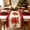 B, variant on Christmas Poinsettia Table Runner Linen Tablerunner - Merry Xmas Table Decor with Holly Leaf Bell Ball Perfect for Rustic Winter Holiday Kitchen Dining, Party