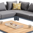 thumbnail image 5 of Polo Aluminum and Teak Wood Outdoor Coffee Table in Gray, 5 of 10