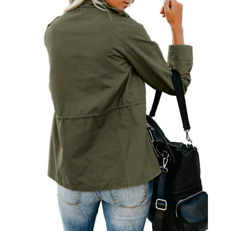 Women's Military Season Mid-season Jacket Short Coat