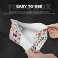 thumbnail image 5 of Lsque Alpaca Flower Printed Long Tissue Box Cover Holder, Facial Paper Organizer Dispenser,Triangle with Bottom Belt, PVC Leather Decorative Organizer, 5 of 9
