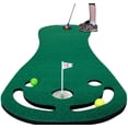 thumbnail image 1 of Putting Green Mats Set for Golf Putting Use, Included Mini Golf Putters Adjustable, Training Aid Put Cup Practicing Putt Green 61200cmBrushed Style, 1 of 5