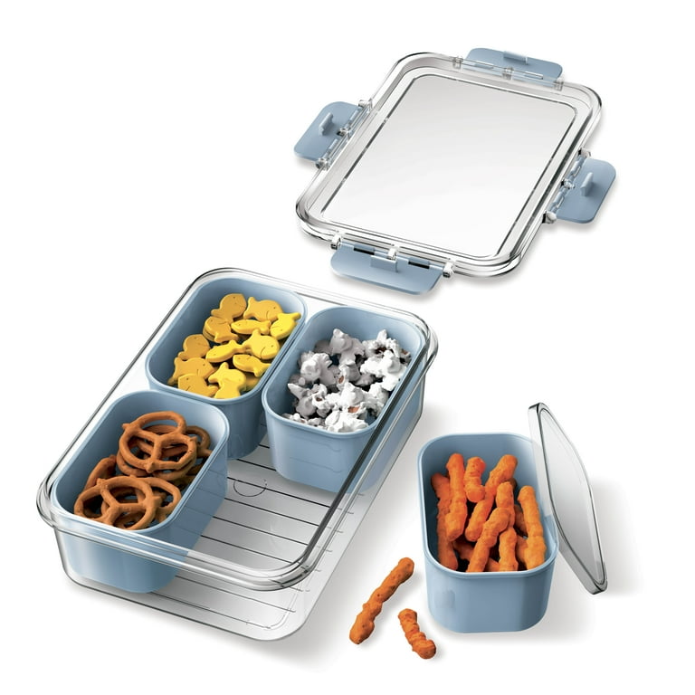 Cook With Color 4-Compartment Mini Snackle Box, Charcuterie and