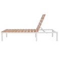 thumbnail image 2 of vidaXL Chaise Longue Aluminium et WPC Marron, 2 of 6