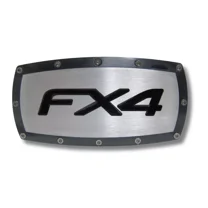 Ford FX4 Logo Billet Aluminum Tow Black Hitch Cover Plug Official Licensed