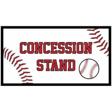 VictoryStore Baseball Concessions - Baseball Concessions Stand Waterproof Vinyl (3 feet x 5 feet)
