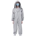 thumbnail image 1 of Traje De Velo De Apicultura Traje De Apicultura De Una Pieza Ropa Protectora Bata Cremalleras Dobles Suministros De Apicultor GrayXL, 1 of 8