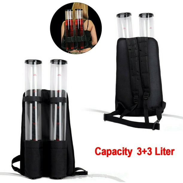 SHZICMY Dual Tank Liquid Liquor Beer Wine Pump Club 6L Drink Beverage