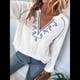 thumbnail image 5 of Blusa de Bordada con Cuello en V y Larga Estilo Bohemio para Mujer M, 5 of 9