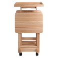 thumbnail image 4 of Pemberly Row 6-Piece Transitional Solid Wood Snack Table Set in Natural, 4 of 13