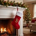 thumbnail image 5 of Unique Bargains Double Layer Modern Cozy Reindeer Christmas Stocking Letter S 18", 5 of 5