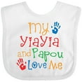 thumbnail image 3 of Inktastic My Yiayia and Papou Love Me Boys or Girls Baby Bib, 3 of 4