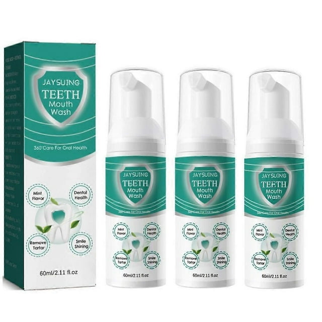 3PCS Jorondy Teeth Mouthwash, Herbal Brightening Oral Repair Foam, Solve All Problems