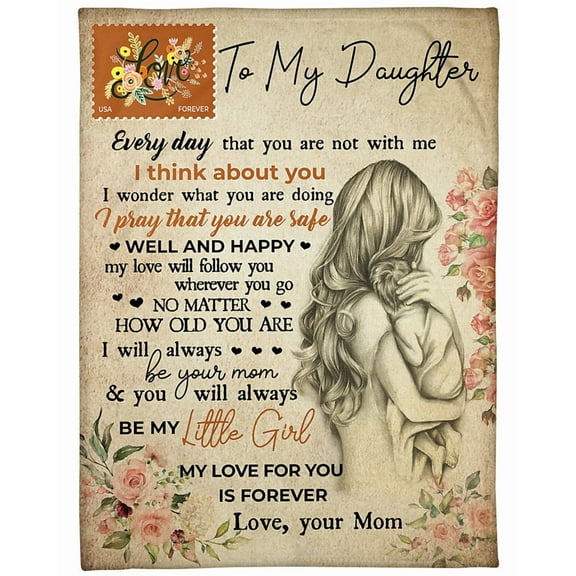 To My Daughter Fleece Blanket - My Love For You Is Forever Daughter From Mom Birthday Gift Home Decor, 30x40in Fleece Blanket