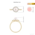 thumbnail image 5 of ANGARA Japanese Akoya Cultured Pearl Halo Engagement Ring in 14K Yellow Gold for Women | June Birthstone, Birthday, Anniversary, Jewelry Gift for Women | Pearl Ring, 5 of 8