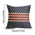 thumbnail image 3 of America 250 4th of July Pillow Covers, Star & Stripe Flag Print Cushion Cases, Independence Day Home Festival Decoration, 3 of 3