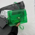 thumbnail image 2 of Bolso cruzado transparente para mujer, bolso de mano informal de PVC transparente para mujer (verde), 2 of 7
