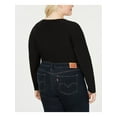 thumbnail image 2 of INC Womens Black Surplice Long Sleeve Bodysuit Plus Size: 1X, 2 of 3