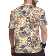 thumbnail image 2 of Wukai Floral With Birds Print Men's Short-Sleeved Mesh T-Shirt,Quick-Dry Short Sleeve Workout T-Shirt-6X-Large, 2 of 8