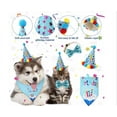 thumbnail image 2 of Dog Birthday Party Supplies Decorations Dog Boy Birthday Bandanas Set with Dog Birthday Hat with Birthday Numbers, Scarf, Birthday Banner, Balloons and Bowtie Blue, 2 of 8