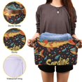 thumbnail image 3 of Yayeee Canvas Storage Basket with Handles for Shelves Fabric Bins Closet Organizer, Black Sardines Pattern, 3 of 8