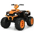 thumbnail image 1 of Costway 12V Kids 4-Wheeler ATV Quad Ride On Car w/ LED Light & Music Orange, 1 of 10
